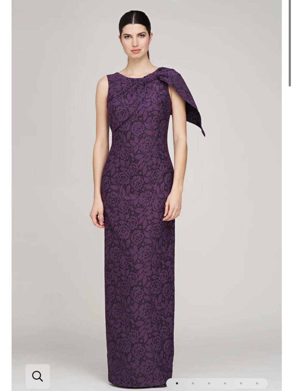 JS Collections Irina Sleeveless Purple Lace Column Gown, NEW, Size 6, MSRP $288